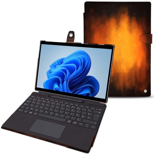 Estojo Premium em Couro para Microsoft Surface Pro 8Fauve Patine