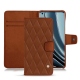 Custodia in pelle OnePlus 10 Pro - Marron - Couture ( Nappa - Pantone 1615C ) 