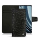 Capa em pele OnePlus 10 Pro - Autruche nero