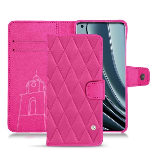 OnePlus 10 Pro : optez pour une housse en cuirRose BB - Couture ( Pantone #DB599F )