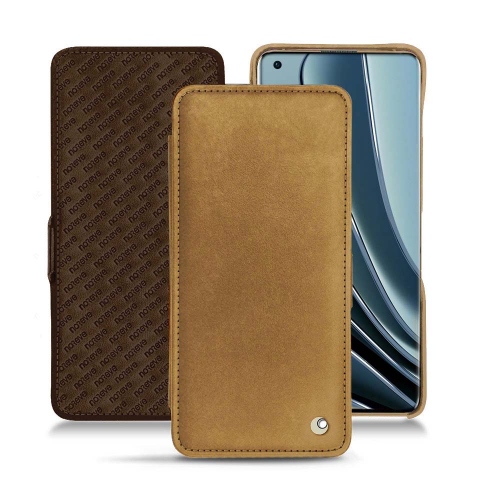 Estojo de couro personalizado para OnePlus 10 ProSable vintage ( Pantone #9b7340 ) 