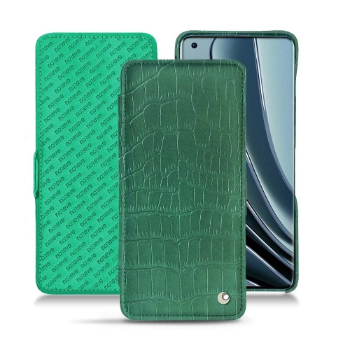 为OnePlus 10 Pro定制的皮套Crocodile pino ( Pantone #173F35 ) 