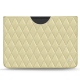 Pochette cuir Microsoft Surface Pro 8 - Beige - Couture ( Nappa - Pantone 7502C ) 
