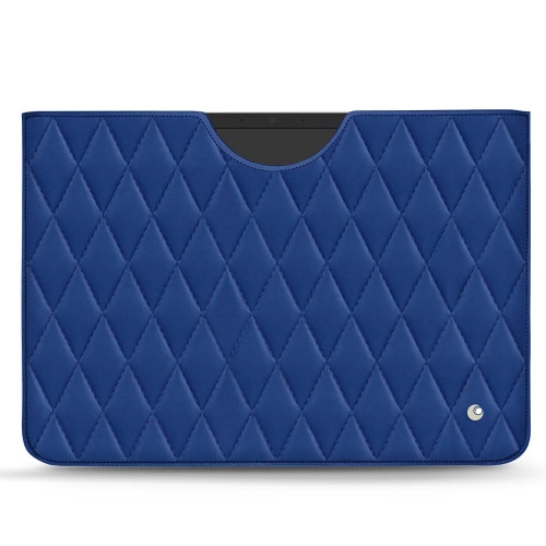 Luxuriöse Ledertasche für Microsoft Surface Pro 8 & 9Bleu océan - Couture ( Nappa - Pantone #15458a) 