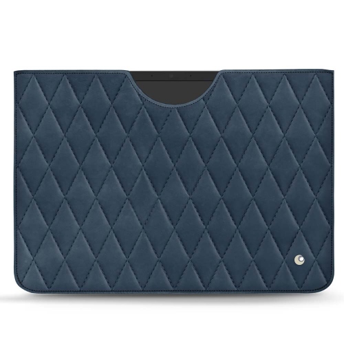 Pochette en cuir luxueuse pour Microsoft Surface Pro 8 & 9Jean vintage - Couture ( Pantone #2f414f  ) 