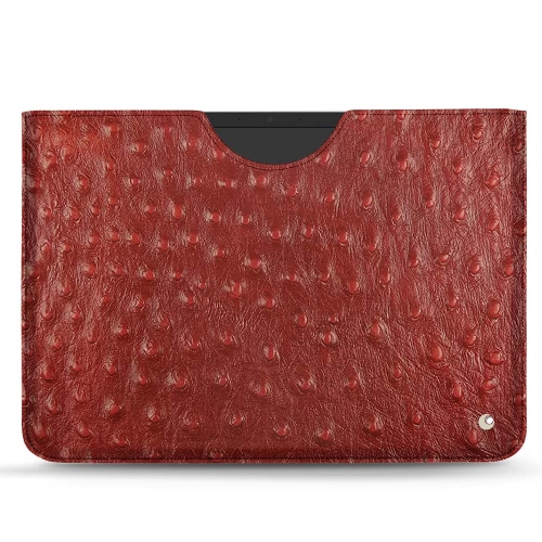 Lussuosa custodia in pelle per Microsoft Surface Pro 8 & 9Autruche ciliegia ( Pantone #a4343a ) 