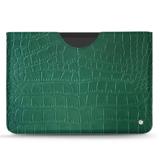Lussuosa custodia in pelle per Microsoft Surface Pro 8 & 9Crocodile pino ( Pantone #173F35 ) 