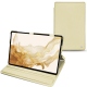 Samsung Galaxy Tab S8 leather case - Beige ( Nappa - Pantone 7502C ) 