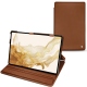 Samsung Galaxy Tab S8 leather case - Marron ( Nappa - Pantone 1615C ) 