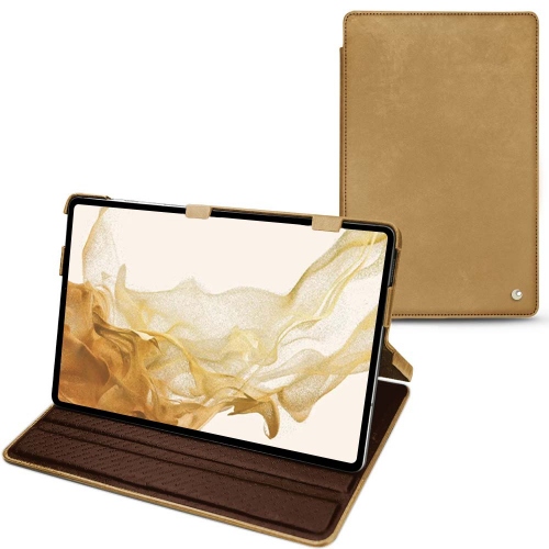 Leather case for Samsung Galaxy Tab S8Sable vintage ( Pantone #9b7340 ) 