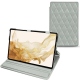 レザーケース Samsung Galaxy Tab S8 - Gris - Couture ( Nappa - Pantone W428C ) 