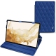 レザーケース Samsung Galaxy Tab S8 - Bleu océan - Couture ( Nappa - Pantone 293C ) 