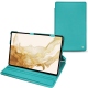 Samsung Galaxy Tab S8 leather case - Bleu fluo