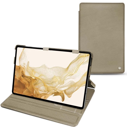 Leather case for Samsung Galaxy Tab S8Darboun sabla ( Pantone #BCB1A1 )