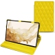Housse cuir Samsung Galaxy Tab S8 - Jaune fluo - Couture
