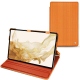 Samsung Galaxy Tab S8 leather case - Abaca arancio