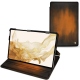 Housse cuir Samsung Galaxy Tab S8 - Marron Patine