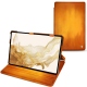 Samsung Galaxy Tab S8 leather case - Orange Patine