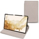 Samsung Galaxy Tab S8 leather case - Taupe innocent