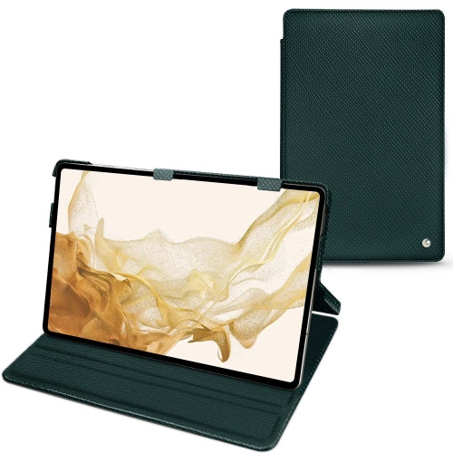 Leather case for Samsung Galaxy Tab S8Vert séduisant ( Pantone #1d3c34 ) 