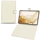 Samsung Galaxy Tab S8 leather case - Blanc (  Nappa - White ) 