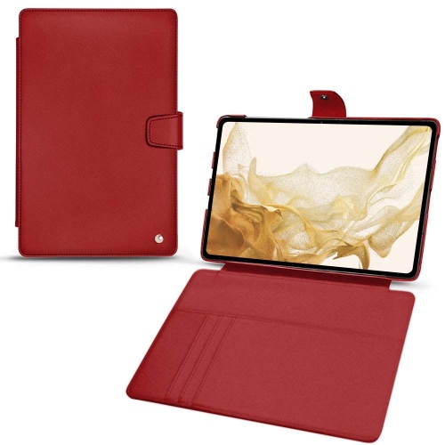 Housse en cuir pour Galaxy Tab S8Rouge ( Nappa - Pantone #d50032 ) 