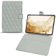 Samsung Galaxy Tab S8 leather case - Gris - Couture ( Nappa - Pantone W428C ) 
