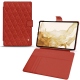 Samsung Galaxy Tab S8 leather case - Papaye - Couture ( Pantone 180C ) 