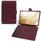 レザーケース Samsung Galaxy Tab S8 - Lie de vin - Couture ( Pantone 5115C ) 