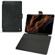 Samsung Galaxy Tab S8+ leather case - Dark vintage ( Roughtcut - Black#5256 ) 