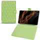 Samsung Galaxy Tab S8+ leather case - Vert olive - Couture ( Nappa - Pantone 578U ) 