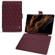 Samsung Galaxy Tab S8+ leather case - Lie de vin - Couture ( Pantone 5115C ) 