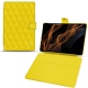 Samsung Galaxy Tab S8+ leather case - Jaune fluo - Couture