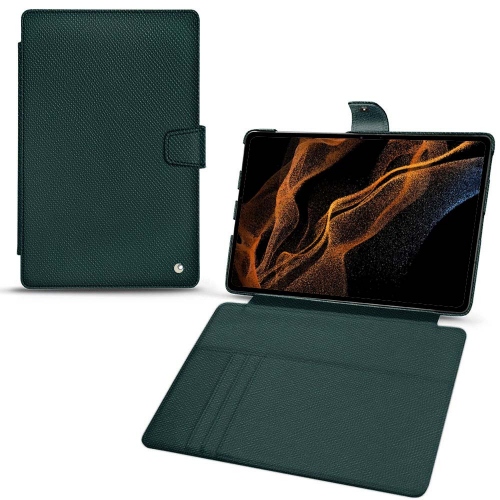 Ledertasche und Hülle für Samsung Galaxy Tab S8+Vert séduisant ( Pantone #1d3c34 ) 