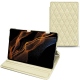 Samsung Galaxy Tab S8+ leather case - Ivoire - Couture ( Sleek P C12 - White ) 