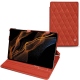 Samsung Galaxy Tab S8+ leather case - Arange clouquié - Couture