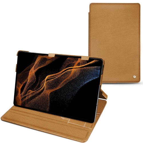 Galaxy Tab S8+ leather case and cover with horizontal flapCastan esparciate ( Pantone #824F2A )