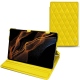 Samsung Galaxy Tab S8+ leather case - Jaune fluo - Couture