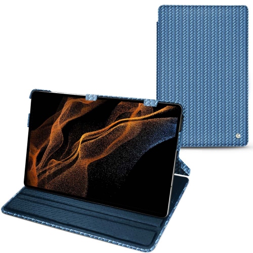 Custodia e cover in pelle Galaxy Tab S8+ con patta orizzontaleAbaca ishia ( Pantone #395775 ) 