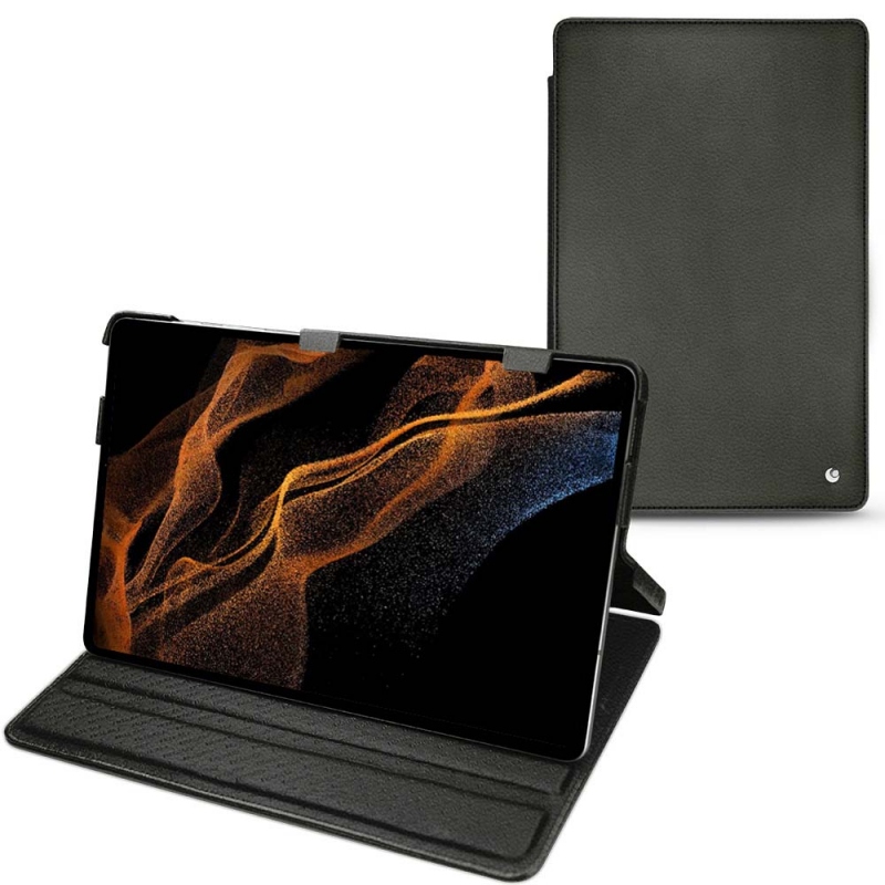 Samsung Galaxy Tab S8+ leather case - Noir PU
