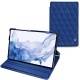 Samsung Galaxy Tab S8 Ultra leather case - Bleu océan - Couture ( Nappa - Pantone 293C ) 