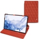 Samsung Galaxy Tab S8 Ultra leather case - Arange clouquié - Couture