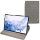 Samsung Galaxy Tab S8 Ultra leather case - Acier vintage - Couture