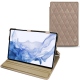 Samsung Galaxy Tab S8 Ultra leather case - Taupe vintage - Couture