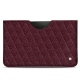 Samsung Galaxy Tab S8 Ultra leather pouch - Lie de vin - Couture ( Pantone 5115C ) 