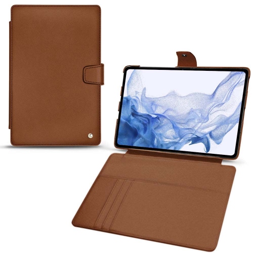 Galaxy Tab S8 Ultra的豪华外壳Marron ( Nappa - Pantone #8B4720 ) 