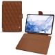 Samsung Galaxy Tab S8 Ultra leather case - Marron - Couture ( Nappa - Pantone 1615C ) 
