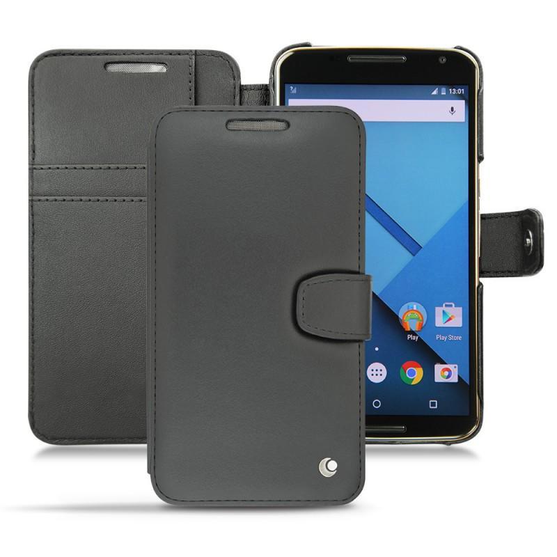 Capa em pele Motorola Nexus 6 - Noir ( Nappa - Black ) 