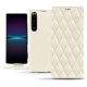 Housse cuir Sony Xperia 1 IV - Blanc - Couture ( Bologna - White ) 