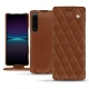 Capa em pele Sony Xperia 1 IV - Marron - Couture ( Nappa - Pantone #8B4720 ) 